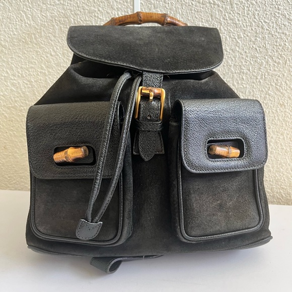 Gucci Other - Gucci bamboo vintage backpack